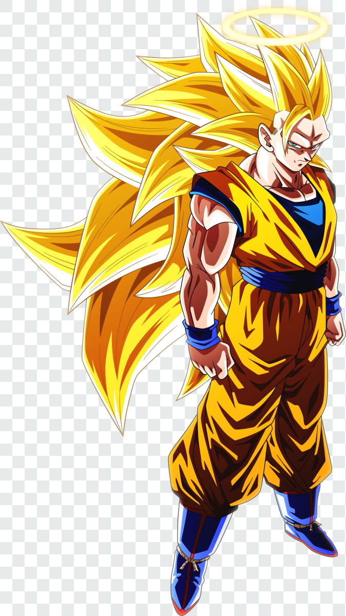 Goku Saiyan Yellow Hair PNG from Dragon Ball anime