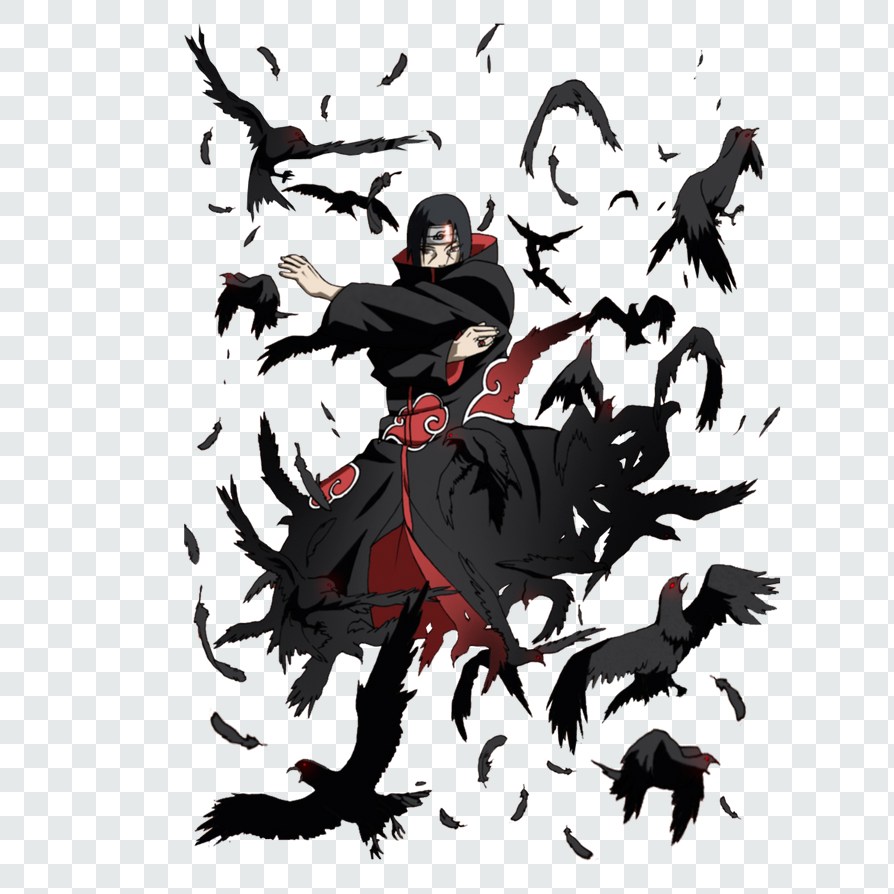 Itachi Ravens Transparent PNG from Naruto anime