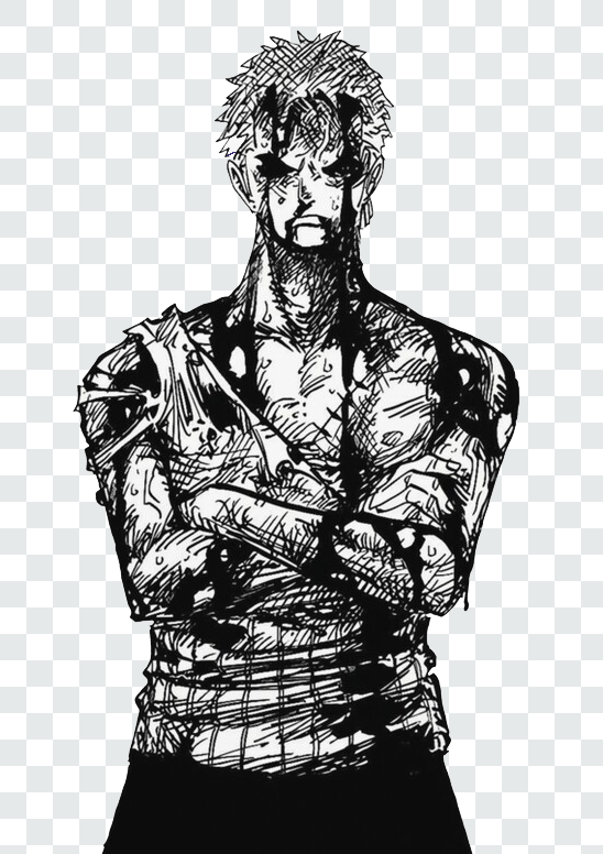 Zoro Nothing Happened Manga Transparent PNG from One Piece anime