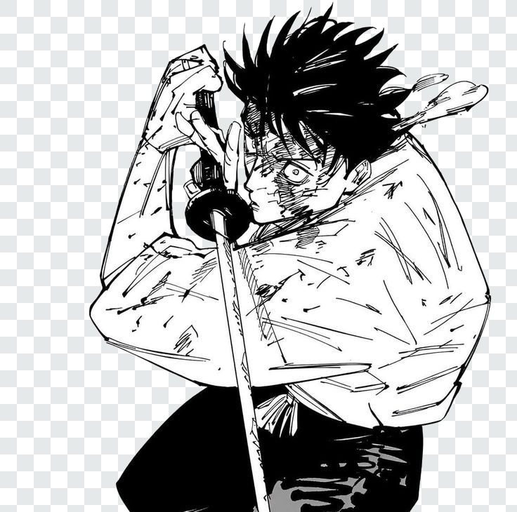 Yuta Okkotsu Holding Katana Transparent PNG from Jujutsu Kaisen anime