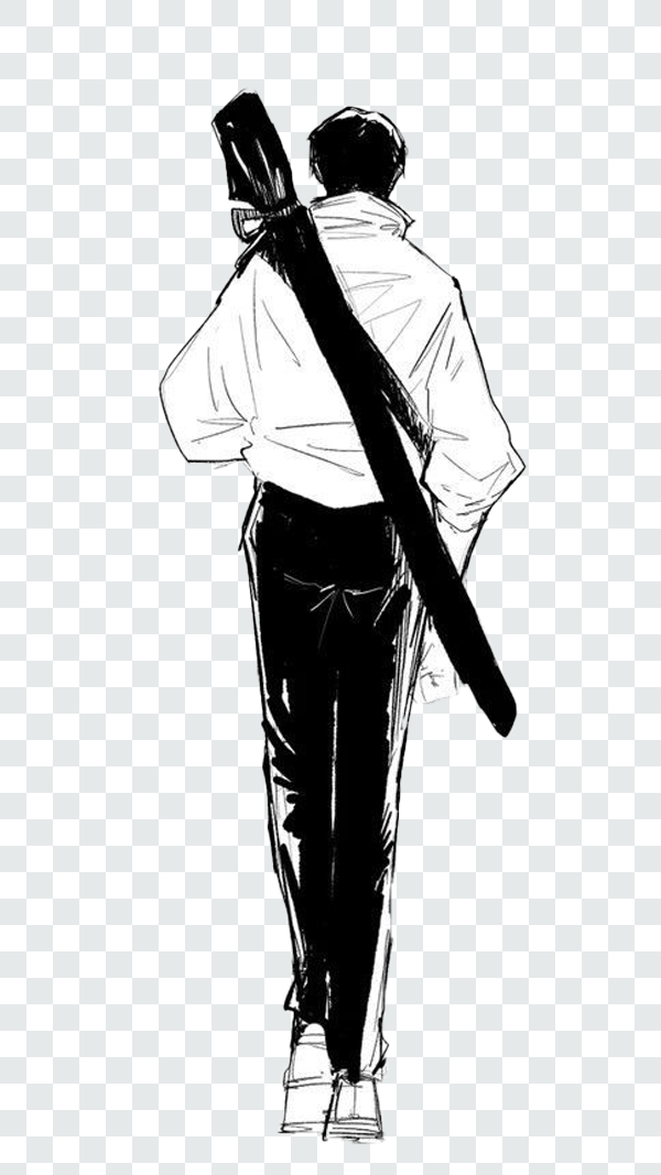 Yuta walking away Transparent PNG