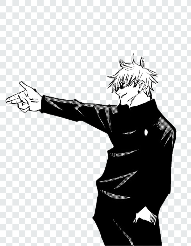 Satoru Gojo Hand Gun  PNG from Jujutsu kaisen anime