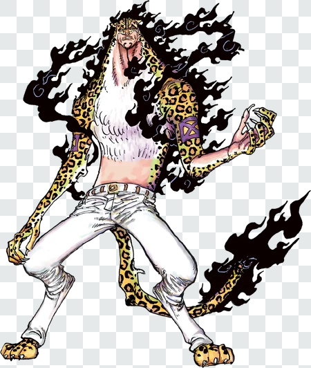Rob Lucci Awakened Form Colored Transparent PNG from One Piece anime