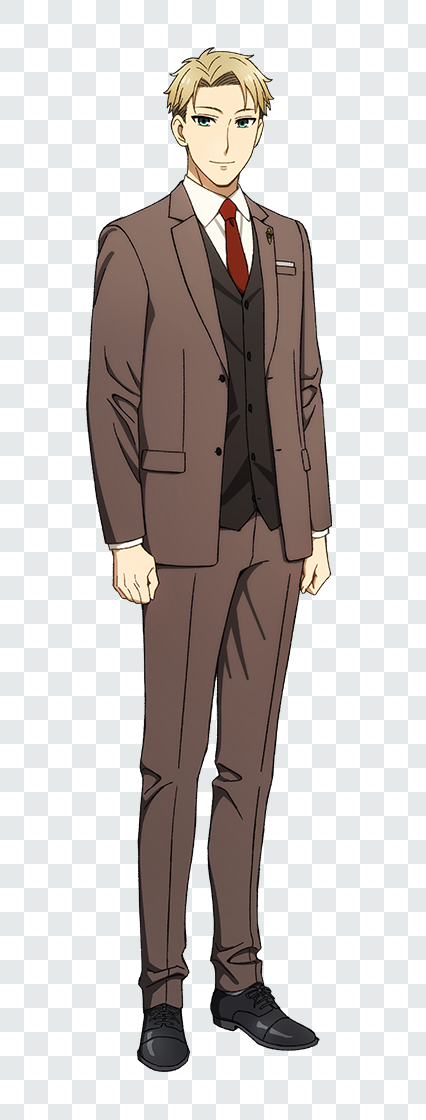 Loid Forger Brown Suit PNG from Spy x Family anime