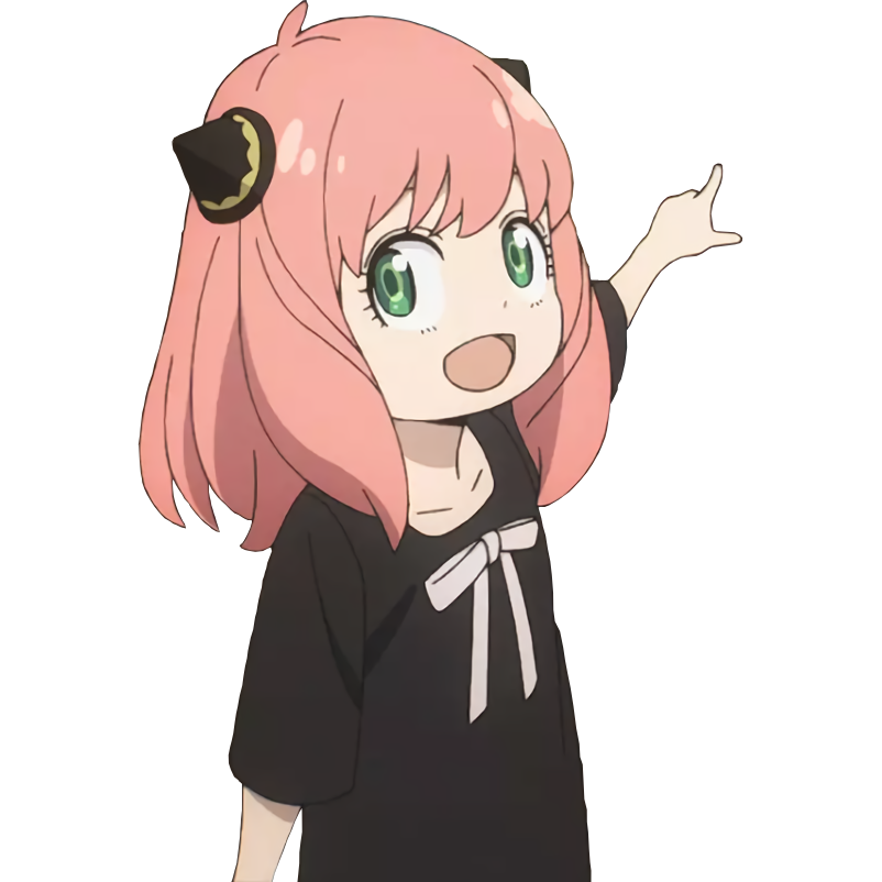 Anya Forger Pointing PNG - PNGAnime