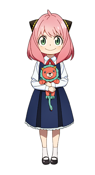 Anya Forger holding a doll PNG - PNGAnime